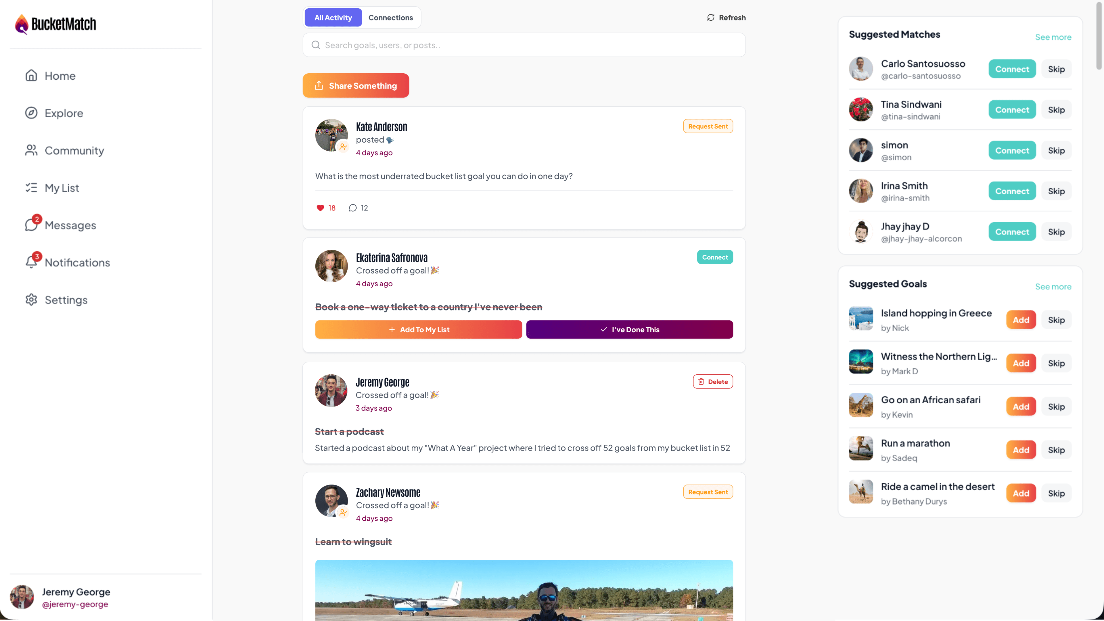 BucketMatch Dashboard